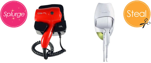 Wall-mounted hair dryers