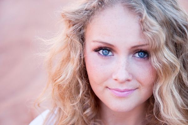 Woman with frizzy dry hair