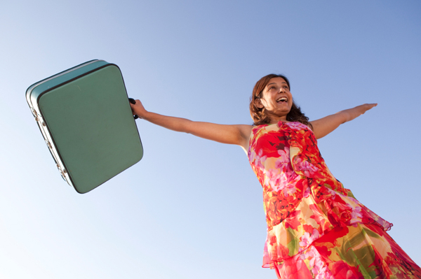 Woman with suitcase