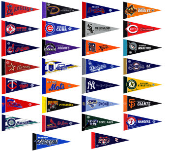 Baseball pennant set