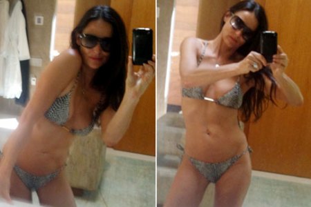 Demi Moore photos herself in a bikini