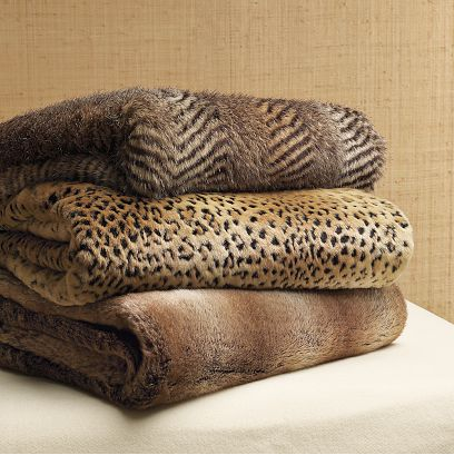 Faux fur throw