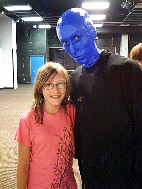 hannah at the blue man show universal orlando