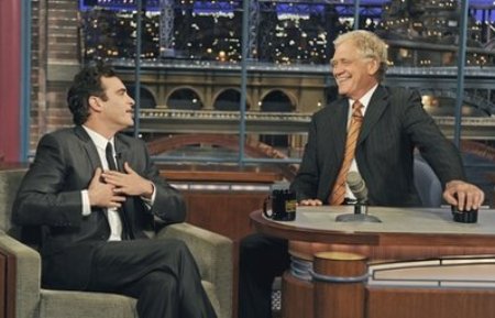 Joaquin Phoenix and David Letterman