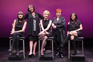 The ladies of Love, Loss and What I Wore posing.