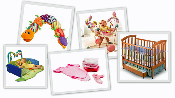 Nursery toys, layette, etc
