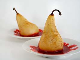 fall poached pears dessert recipe