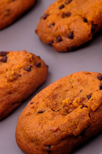 Pumpking chocolate chip cookies