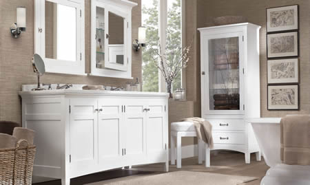 A spa-like powder room is a relaxing place for anyone. 