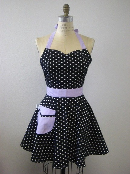 polka dot apron from etsy