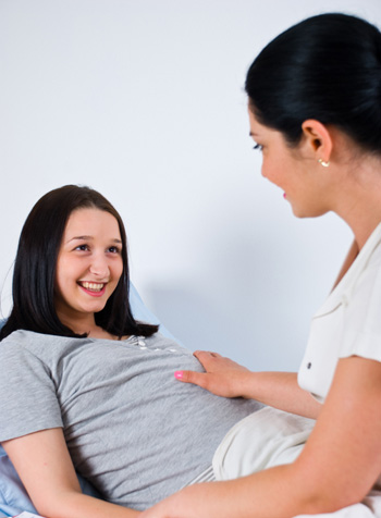 Woman with doula