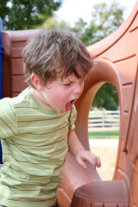 Child fighting on playground