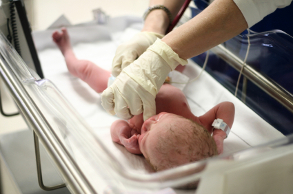 Baby in hospital