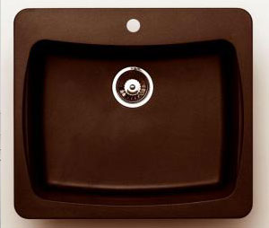 Single Bowl Kitchen Sink in metallic chocolate