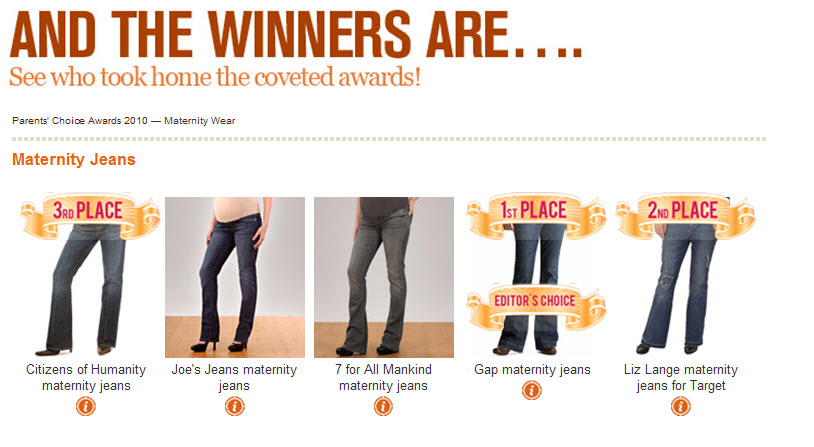 PCA 2010 Maternity Wear Winners