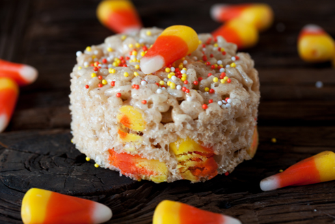 Halloween rice krispy treat