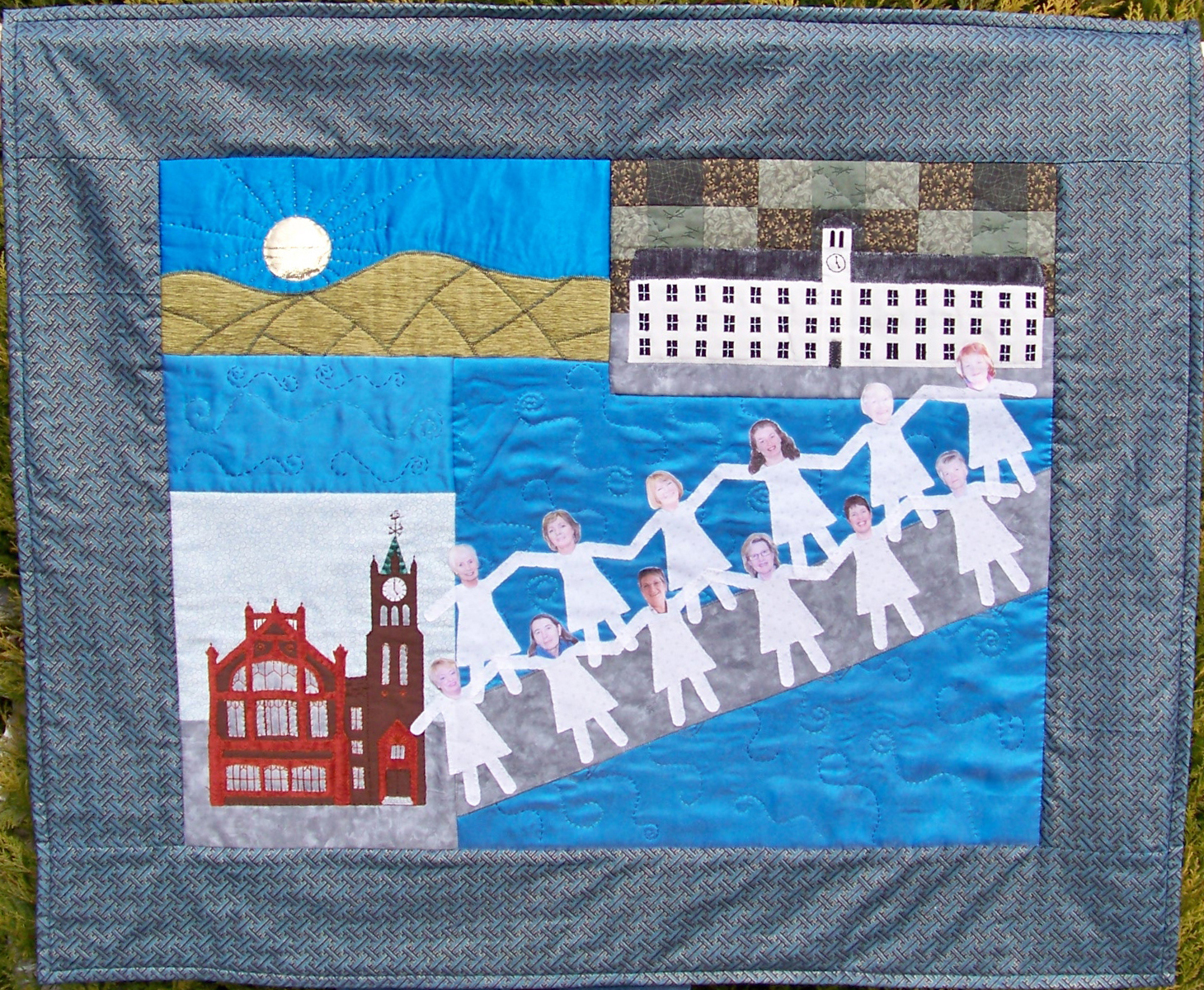 Kennedy's quilt The Lady Bridge is currently on display at Derry's City of Culture officies in Northern Ireland.