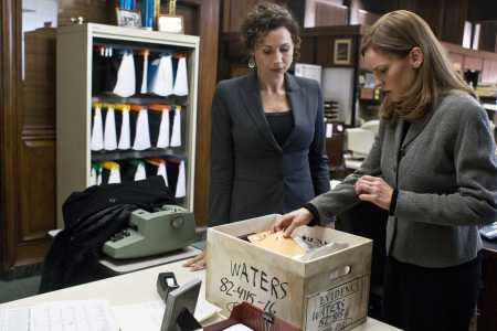 Minnie Driver and Hilary Swank in Conviction