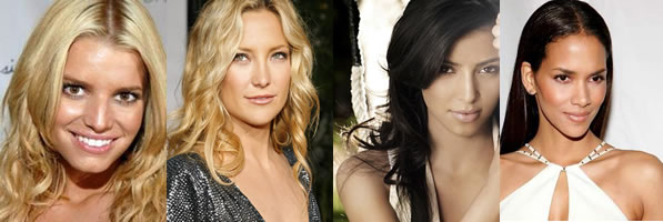 Jessica Simpson, Kate Hudson, Kim Kardashian and Halle Berry