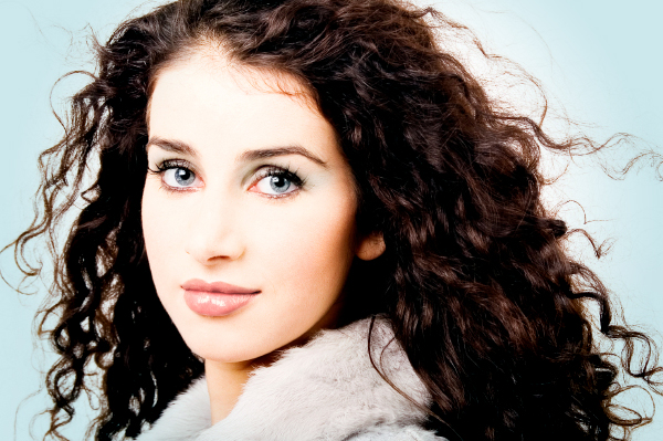 Woman with winter skin