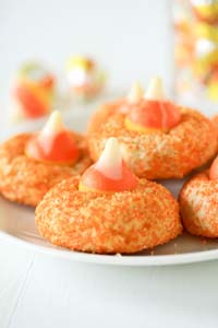Candy Corn Kisses Cookies