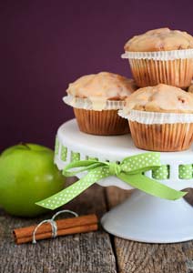 Maple glazed apple cinnamon chip muffins