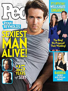 Ryan Reynolds People's sexiest man alive cover 2010
