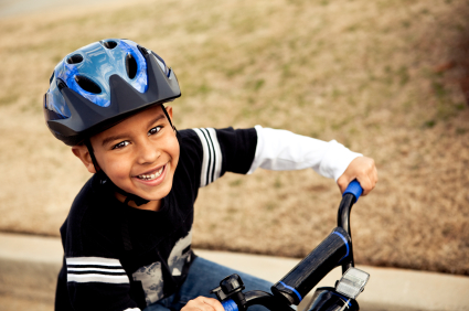 Child riding bike