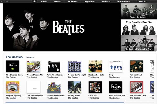 The full Beatles library is now on iTunes