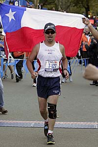 Chilean miner Edison Pena competed in 2010 NYC marathon