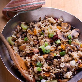 Gluten free cranberry rice stuffing