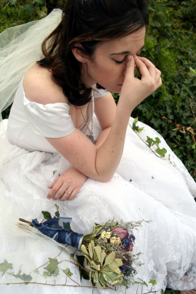 Stressed bride