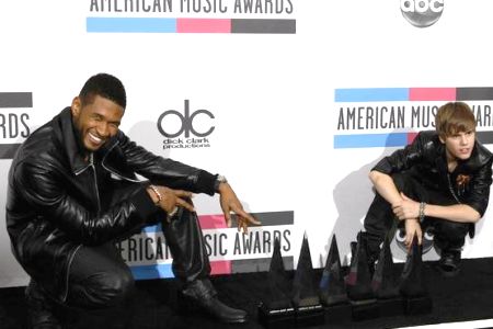 Usher and Justin Bieber