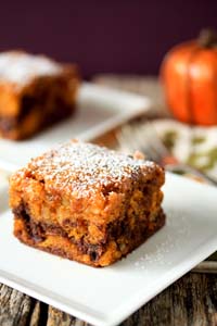 Pumpkin chocolate swirl brownies