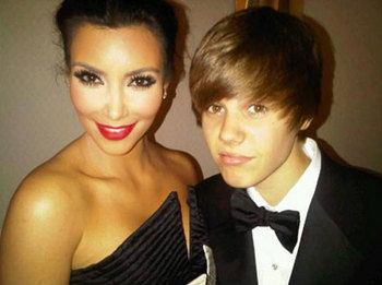 Justin Bieber and Kim Kardashian