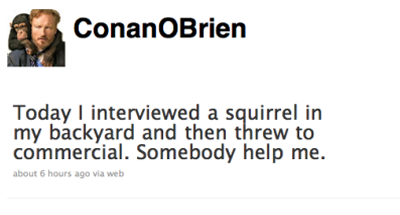 Conan O'Brien's first tweet