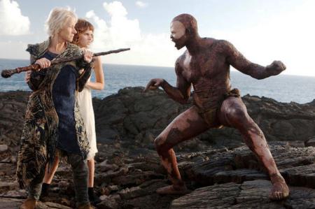 Helen Mirren and Djimon Hounsou in The Tempest