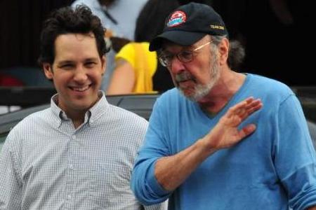 James L Brooks and Paul Rudd on the How Do You Know set