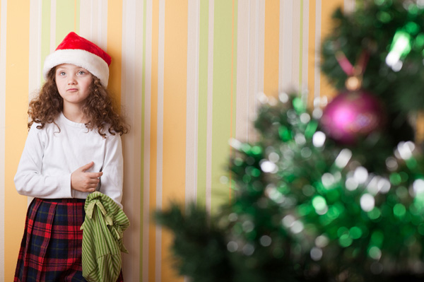 Little girl with no Christmas gifts
