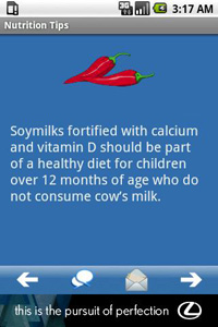 Nutrition Tips app