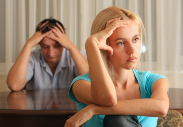 Unhappy couple