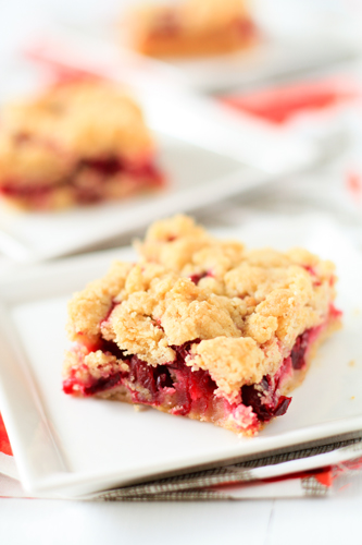 Spiced orange cranberry crumble bars