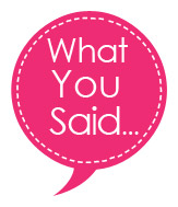What you said