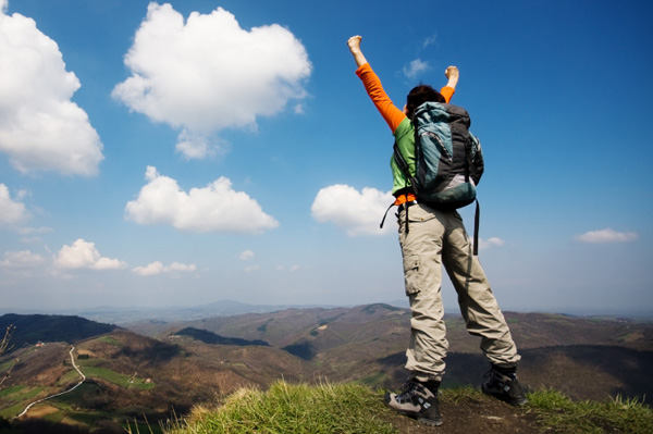 Woman hiking