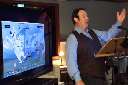 Dan does his lines on Yogi Bear
