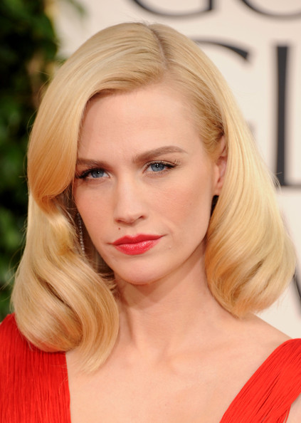 No one was looking at anything but January Jones' rocking body at the Golden