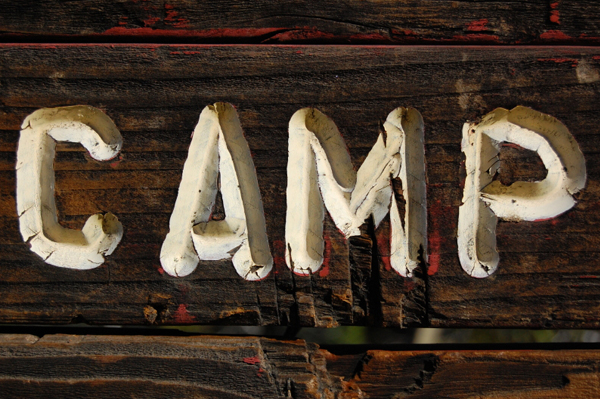 summer camp sign