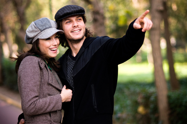 Couple taking a walk.