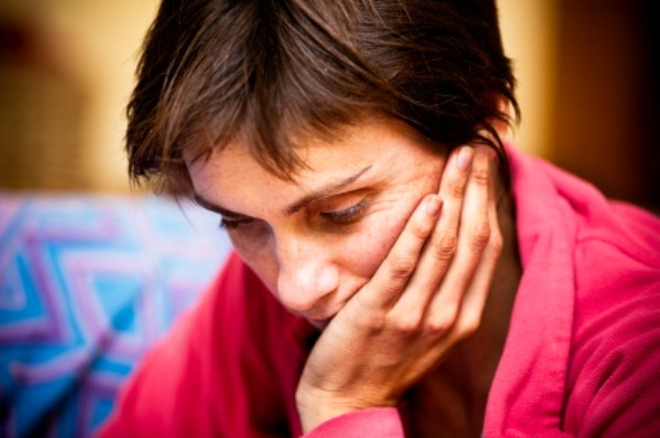 depressed woman