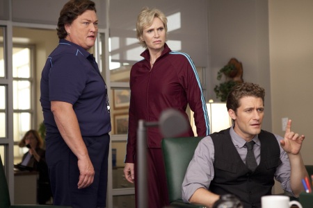 Glee stars Jane Lynch and Matthew Morrison